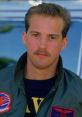 Nick "Goose" Bradshaw from Top Gun, wearing a bomber jacket with iconic patches, exuding 80s military charm.