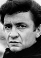 Close-up portrait of Johnny Cash, the iconic country music star known for his deep voice and somber songs.