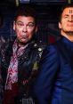 Key characters from "Red Dwarf" showing quirky expressions in a sci-fi setting, embodying the show's humor and charm.