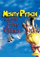 Cover art of "Monty Python and the Holy Grail" featuring the Holy Grail and flying cows against a blue sky.