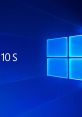 Windows 10 S logo on a blue background, showcasing the sleek design and user-friendly interface of the operating system.