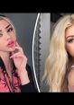 Side-by-side portraits of two glamorous women showcasing TikTok-inspired beauty trends and makeup styles.