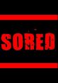 Bold text "SORED" in striking red against a dark background, evoking themes of censorship and the "Censor Beep" concept.