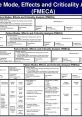 FMEA analysis document detailing failure modes, effects, and criticality for system components and issues.