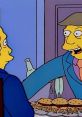 Steamed Hams scene with two characters sharing hamburgers and fries, highlighting the iconic comedic interaction.