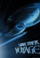 Starship Voyager in space, featuring dynamic light effects and Star Trek Voyager logo, celebrating sci-fi exploration.