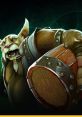 Brewmaster from Dota, fiercely gripping his barrel, embodies strength and charm in this vibrant artwork.