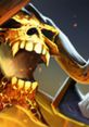 Clinkz from Dota, featuring a fiery skull and menacing horns, embodies fierce gameplay and strategic power.