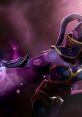 Templar Assassin from Dota unleashes a powerful ability, surrounded by swirling purple energy and mystic elements.