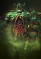 Undying from Dota, a powerful zombie hero, stands menacingly amid a swirling green mist, showcasing his grotesque features.