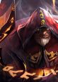 Epic portrait of Warlock from Dota, showcasing powerful spells and dark magic in a captivating mystical atmosphere.