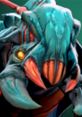 Weaver from Dota, showcasing his iconic armor and vibrant color palette in a close-up action pose.