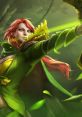 Wind Ranger aiming her bow, surrounded by vibrant foliage, showcasing her agility and fierce determination in Dota 2.