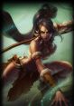 Nidalee from League of Legends in a dynamic pose, showcasing her fierce spirit and agility in the jungle.