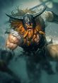 Fierce portrayal of Olaf from League of Legends, showcasing his warrior strength and iconic horned helmet.