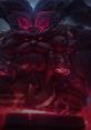 Ornn, the powerful blacksmith from League of Legends, exudes strength with his fiery red eyes and dark, intricate armor.