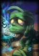 Amumu, the Sad Mummy from League of Legends, surrounded by magical energy and glowing symbols, expressing sorrow and loneliness.