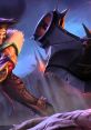 Draven from League of Legends prepares to deliver a powerful blow with his axes, showcasing his fierce warrior spirit.