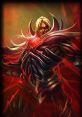 Blood Lord Vladimir from League of Legends, showcasing dark powers and a striking crimson aura in armor.