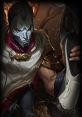 Jhin from League of Legends, showcasing his theatrical elegance and deadly intent in a dramatic setting.