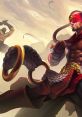 Lee Sin from League of Legends wielding martial arts ropes, showcasing his fierce determination and training in combat.