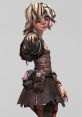 Tiny Tina from Borderlands 2, featuring her signature playful pose and vibrant character design with accessories and explosives.