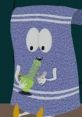 Towelie from South Park holding a bong, showcasing his quirky personality and humorous antics in the animated series.