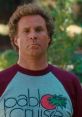 Brennan from Step Brothers wearing a Pablo Cruise shirt, looking serious in a lush outdoor setting.