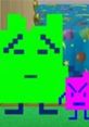 Mooninites from Aqua Teen Hunger Force, featuring green and pink pixel characters, showcase their iconic, quirky expressions.