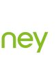 Stylized "ney" text in vibrant green, representing modern branding and design concepts associated with Oney.