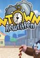 Toontown Rewritten logo featuring a whimsical clock, gears, and an animated character in a colorful toontown setting.