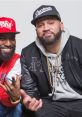 Bodega Boys podcast hosts posing together, showcasing their signature style and vibrant personalities.