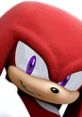 Close-up of Knuckles from Sonic the Hedgehog, featuring his iconic red spiky hair and determined expression.