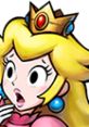 Princess Peach with shocked expression, featuring her iconic crown and earrings from Mario & Luigi: Superstar Saga.