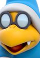 Kamek, the clever Magikoopa, smiles playfully, showcasing his signature blue hat and glasses from Mario Party 5.