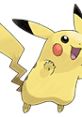 Joyful Pikachu from Pokémon Puzzle League, featuring its signature yellow color and iconic happy expression.