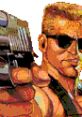 Duke Nukem pointing a gun, showcasing his iconic look from Duke Nukem: Zero Hour, a classic action-adventure video game.