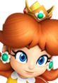 Daisy from Mario & Sonic at the Olympic Winter Games, featuring her signature crown and vibrant blue eyes.