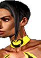 Tanya from Mortal Kombat 4 showcasing her signature yellow outfit and fierce expression in a close-up depiction.