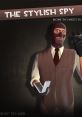 Stylish TF2 Spy character in a formal outfit holding a briefcase, promoting stealth and elegance in gameplay.