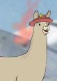 Llama wearing a cute hat, showcasing a quirky and humorous character from the "Llamas with Hats" series.