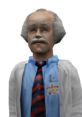 Character model from Half-Life, featuring a scientist with gray hair, a lab coat, and a striped tie, conveying a retro gaming vibe.