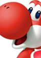 Cheerful red Yoshi character from Mario Kart Arcade GP DX, showcasing a playful expression and iconic features.