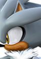 Close-up of Silver the Hedgehog from Sonic the Hedgehog, showcasing his determined expression and signature silver fur.