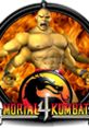 Goro from Mortal Kombat 4 showcases his powerful physique against a fiery background, embodying fierce gameplay excitement.