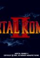 Mortal Kombat II logo featuring bold text and a dark, smoky background, representing the iconic fighting game franchise.