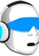 Stylized graphic of a virtual assistant with headphones and a blue visor, representing advanced Ventrilo technology.