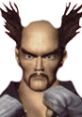 Heihachi Mishima from Tekken 2, featuring his iconic hairstyle and intense expression, ready for battle.