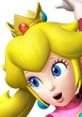 Princess Peach with a crown, vibrant hair, excitement in her expression, featured in Mario & Sonic at the Olympic Winter Games.