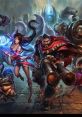 Dynamic League of Legends champions prepare for battle, showcasing vibrant abilities and unique character designs.